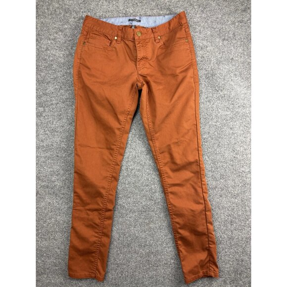 Toad&Co Pants Womens 6 Rust Brown Organic Cotton Stretch Chino Skinny Casual - Picture 1 of 8